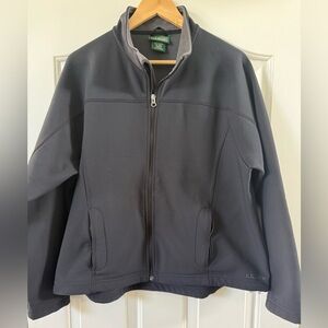L.L.Bean Women’s Softshell Jacket 🖤 Black | XL | Windproof + Water-Resistant